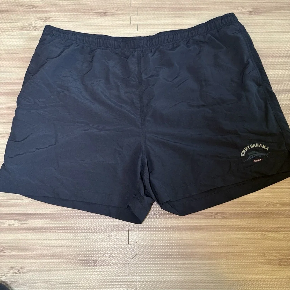 Tommy Bahama Board Shorts Swim Trunks Mens Large Black Relax Lined Pockets XXL - Picture 1 of 9